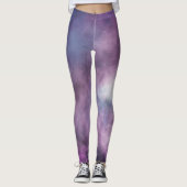 Custom Deep Lila Magical Galaxy Leggings (Vorderseite)