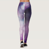 Custom Deep Lila Magical Galaxy Leggings (Rückseite)