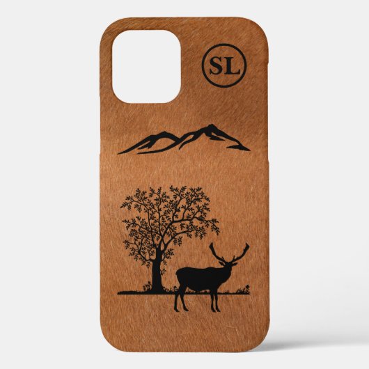 Custom Deer Silhouette Apple iPhone 12 Fall Case-Mate iPhone Hülle (Rückseite)