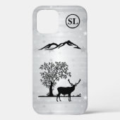 Custom Deer Silhouette Apple iPhone 12 Fall Case-Mate iPhone Hülle (Rückseite)