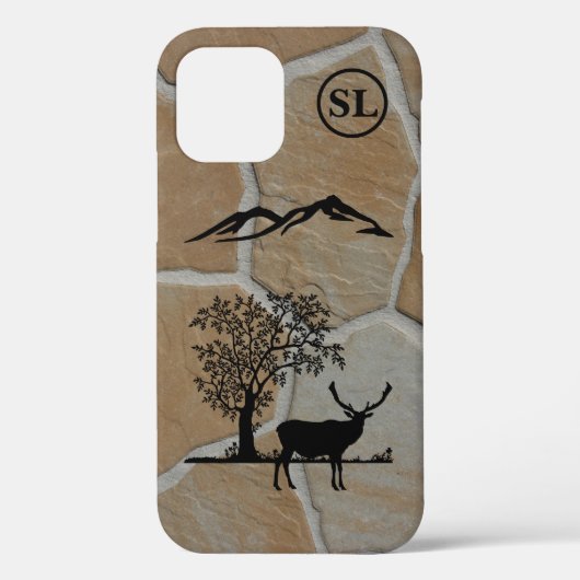 Custom Deer Silhouette Apple iPhone 12 Fall Case-Mate iPhone Hülle (Rückseite)
