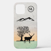 Custom Deer Silhouette Apple iPhone 12 Fall Case-Mate iPhone Hülle (Rückseite)
