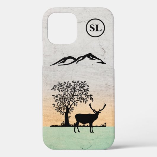 Custom Deer Silhouette Apple iPhone 12 Fall Case-Mate iPhone Hülle (Rückseite)