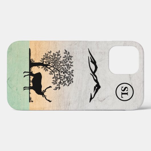 Custom Deer Silhouette Apple iPhone 12 Fall Case-Mate iPhone Hülle (Rückseite (Horizontal))
