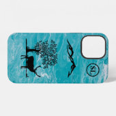 Custom Deer Silhouette Apple iPhone 12 Fall Hülle (Rückseite (Horizontal))