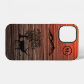 Custom Deer Silhouette Apple iPhone 12 Fall Hülle (Rückseite (Horizontal))