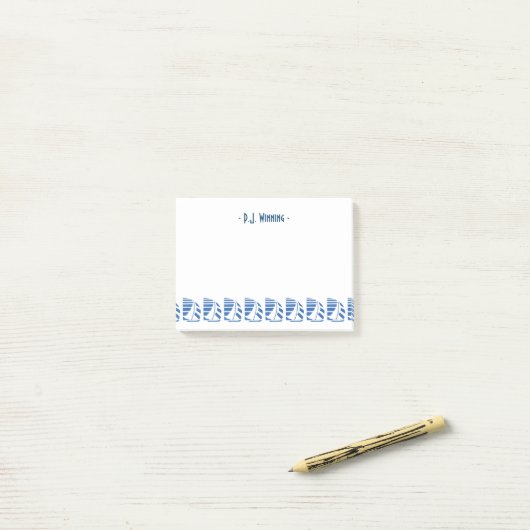 Custom Deko Blue Racing Sailbots Sticky Notes Post-it Klebezettel (Auf Schreibtisch)