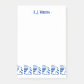 Custom Deko Blue Racing Sailbots Sticky Notes Post-it Klebezettel (Vorderseite)