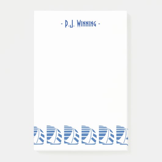 Custom Deko Blue Racing Sailbots Sticky Notes Post-it Klebezettel (Vorderseite)