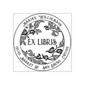 Custom Deko Ex Libris Buchzeichen mit Blumenkreis Gummistempel (Prägung)