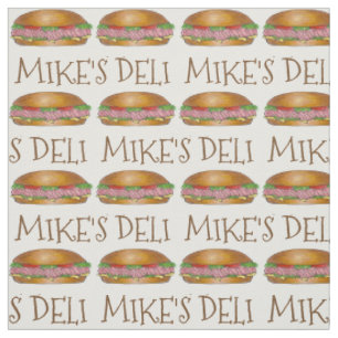Custom Deli Restaurant Sub Hoagie Ham Sandwich Stoff