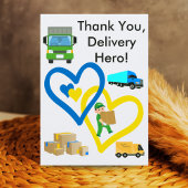 Custom Delivery Driver Card With Editable Note Dankeskarte