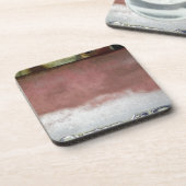 Custom Deluxe Rosa und Weiß Getränkeuntersetzer (Linke Seite)