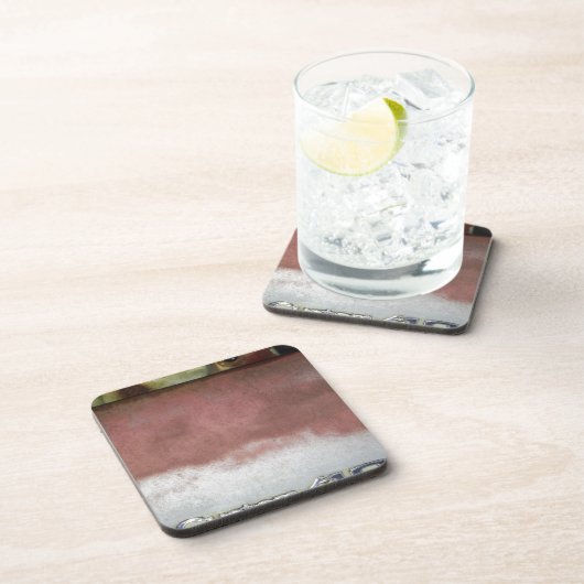 Custom Deluxe Rosa und Weiß Getränkeuntersetzer (Rechte Seite)