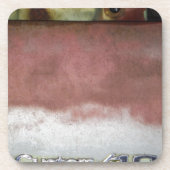 Custom Deluxe Rosa und Weiß Getränkeuntersetzer (Vorderseite)