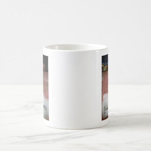 Custom Deluxe Rosa und Weiß Kaffeetasse (Mittel)