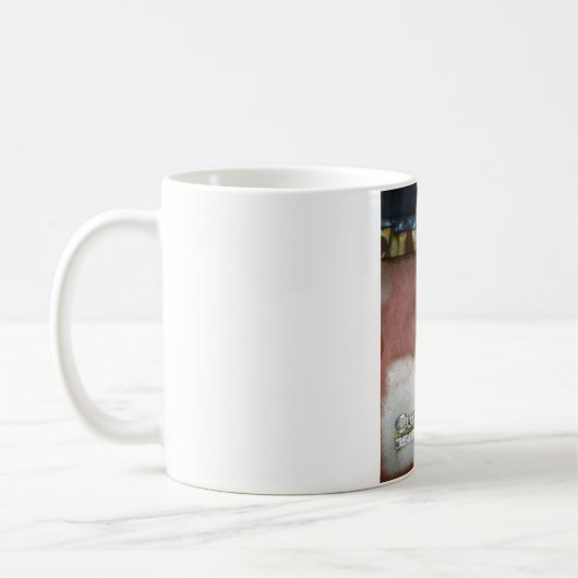 Custom Deluxe Rosa und Weiß Kaffeetasse (Links)