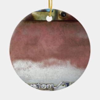 Custom Deluxe Rosa und Weiß Keramikornament