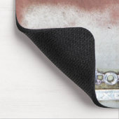 Custom Deluxe Rosa und Weiß Mousepad (Ecke)