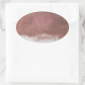 Custom Deluxe Rosa und Weiß Ovaler Aufkleber (Tasche)