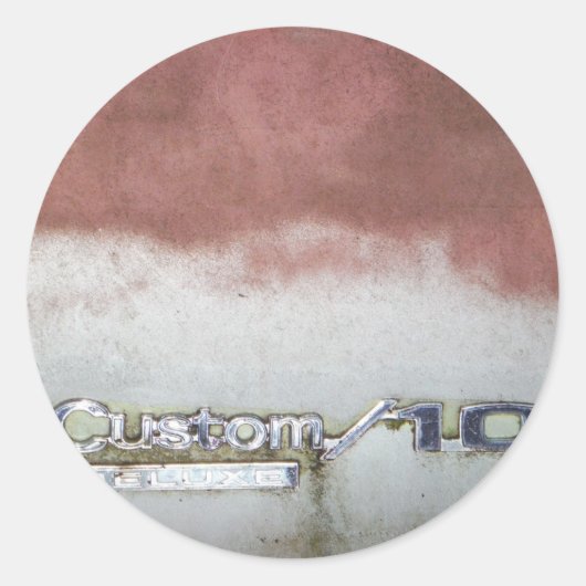Custom Deluxe Rosa und Weiß Runder Aufkleber (Vorderseite)
