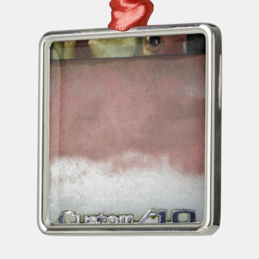 Custom Deluxe Rosa und Weiß Silbernes Ornament (Links)