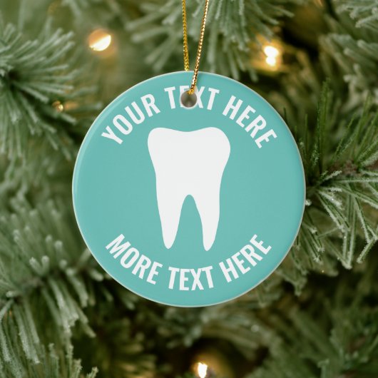 Custom dental office Christmas tree ornament gift (Baum)