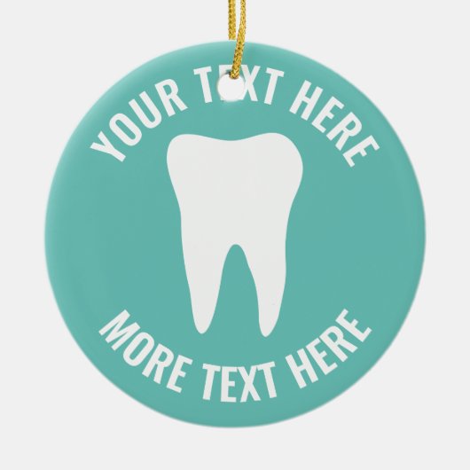 Custom dental office Christmas tree ornament gift (Vorne)