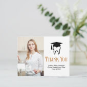 Custom Dental School Abschluss Foto Vielen Dank Postkarte (Stehend Vorderseite)