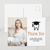 Custom Dental School Abschluss Foto Vielen Dank Postkarte (Vorne/Hinten)