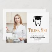 Custom Dental School Abschluss Foto Zahnarzt Dankeskarte (Vorne/Hinten)