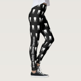 Custom Dental Schwarz-weiß Tooth Leggings