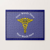 Custom Dentist Caduceus Puzzle (Horizontal)