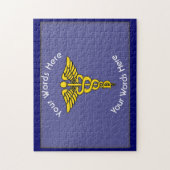 Custom Dentist Caduceus Puzzle (Vertikal)
