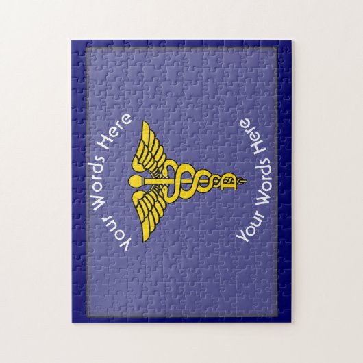Custom Dentist Caduceus Puzzle (Vertikal)
