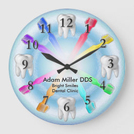 Custom Dentist Clock Rainbow Große Wanduhr