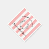 Custom Derby Dusche Rosa Cabana Streifen Horseshoe Serviette (Ecke)