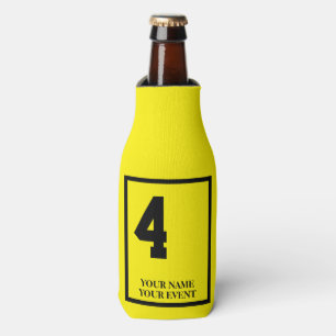 Custom Derby Saddle Blanket Flasche Cooler Gelb 4 Flaschenkühler