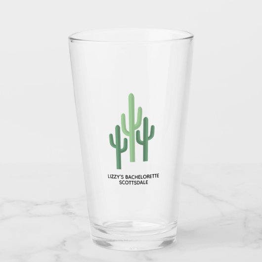Custom Desert Cactus Scottsdale Glas (Vorderseite)