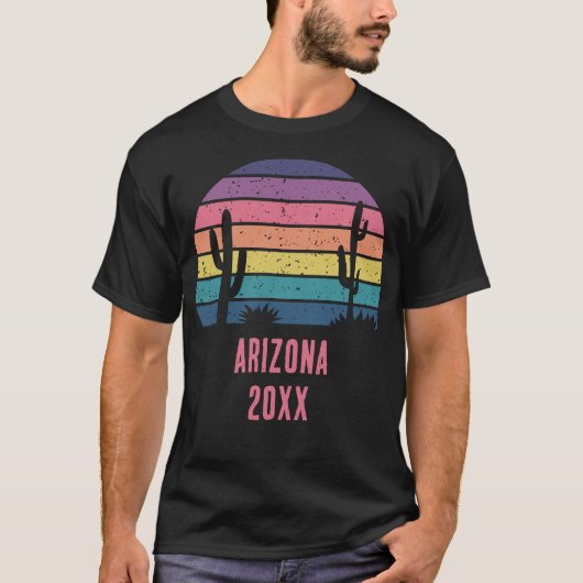 Custom Desert Cactus Vacation Trip T-Shirt (Vorderseite)