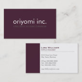 CUSTOM DESIGN 5 schlichte moderne, schlichte Auber Visitenkarte (Vorne/Hinten)