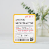 CUSTOM DESIGN Bar Mitzvah New York Ticket Einladung (Stehend Vorderseite)