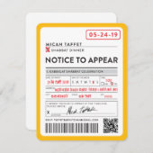 CUSTOM DESIGN Bar Mitzvah New York Ticket Einladung (Vorne/Hinten)