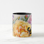 Custom Design Coffee Tasse Peonies und die Biene (Zentrum)