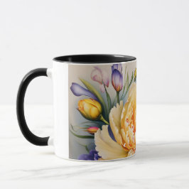 Custom Design Coffee Tasse Peonies und die Biene