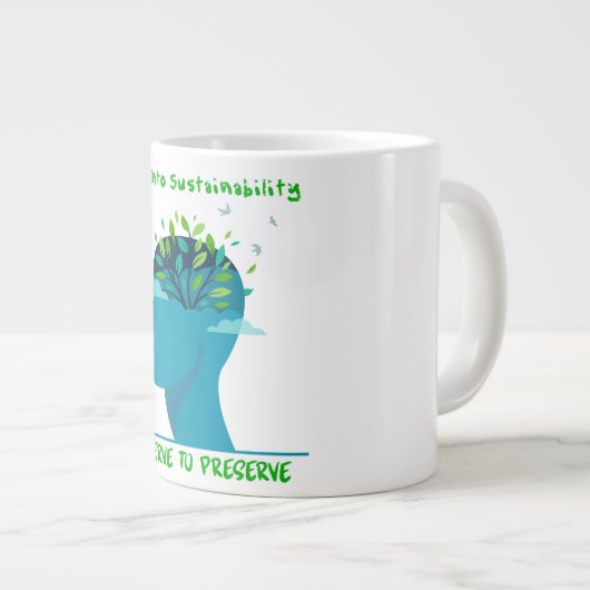 Custom design Mug for Sustainability Professional Jumbo-Tasse (Vorderseite Rechts)