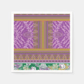 Custom Design Napkins | Farbige Streifen Serviette (Vorderseite)