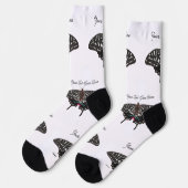 Custom Design Socks Schmetterlinge Socken (Linkes Detail)