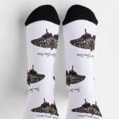 Custom Design Socks Schmetterlinge Socken (Oben)