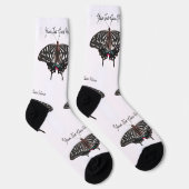 Custom Design Socks Schmetterlinge Socken (Rechts)